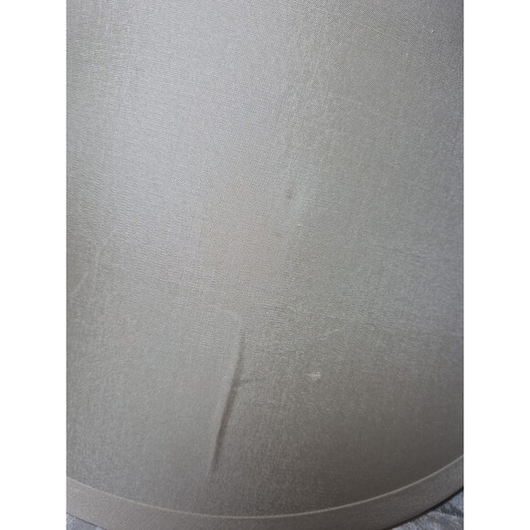 Vintage Restoration Hardware Ivory Silk Drum Roll With Slant Shade 8 1/2" T - Picture 10 of 16